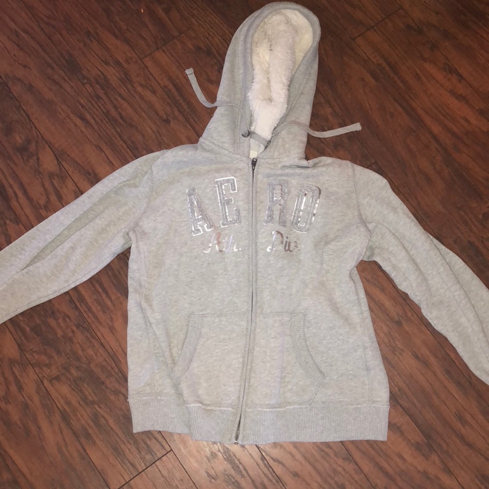 Grey Aeropostale zip up